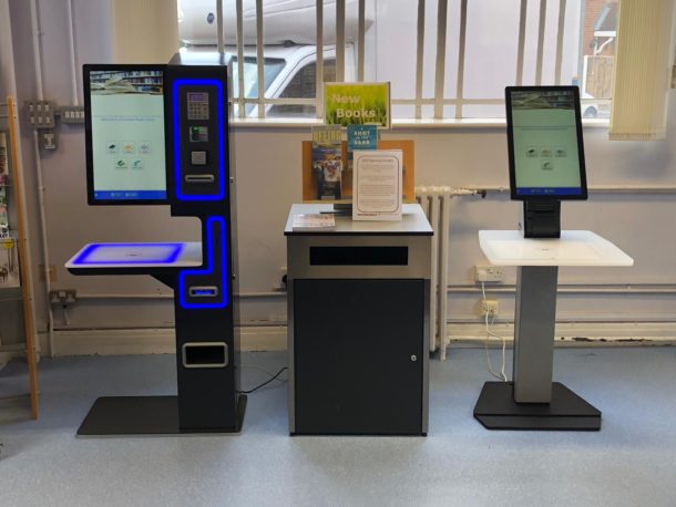 new serveIT library self service units at Plumstead Road